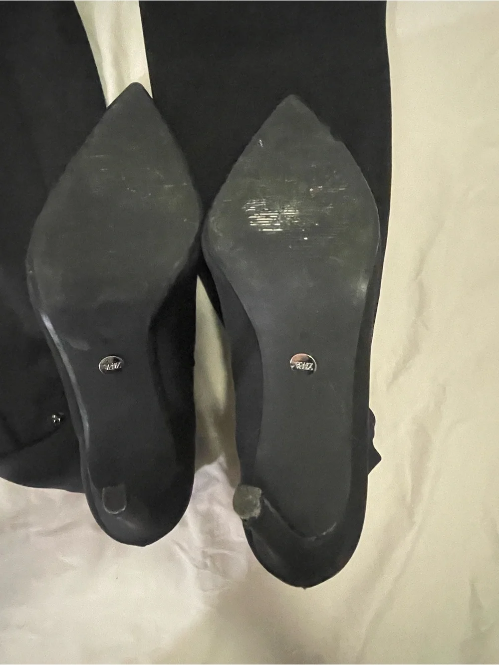 Zara Black Over-the-Knee Pointed Stiletto Boots